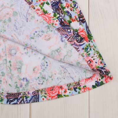 Платье для девочки "Дефиле", рост 98 см (52), цвет розовый, принт цветы ДПД421067н