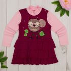 Платье для девочки "Платья для малышек", рост 98 см (56), цвет бордовый/розовый ДПД183067 - Фото 1