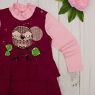 Платье для девочки "Платья для малышек", рост 98 см (56), цвет бордовый/розовый ДПД183067 - Фото 4