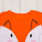 Платье для девочки "Милые зверушки", рост 74 см (48), цвет оранжевый, принт лисичка - Фото 2