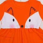 Платье для девочки "Милые зверушки", рост 74 см (48), цвет оранжевый, принт лисичка - Фото 3