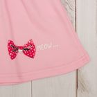 Платье для девочки "Платья для малышек", рост 74 см (48), цвет розовый, принт кошка ДПД08206   26264 - Фото 5