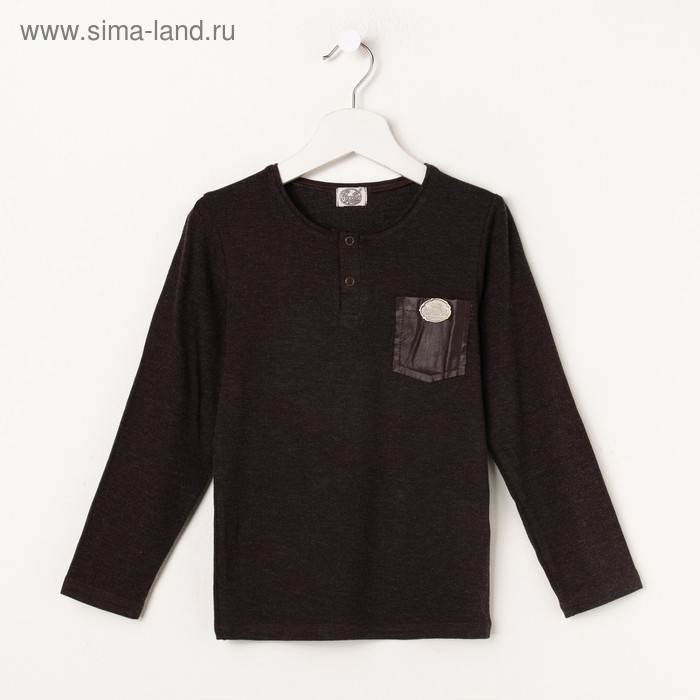 Лонгслив для мальчика «Легенда», рост 128 см (64), цвет коричневый - Фото 1