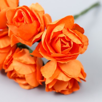 Декор для творчества "Чайные розы" (набор-букет 6 цветков) 9,5 см d=3 см МИКС