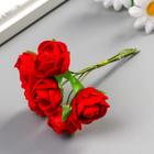 Декор для творчества "Нежные розы" (набор-букет 6 цветков) 12 см d=3,5 см МИКС - Фото 2