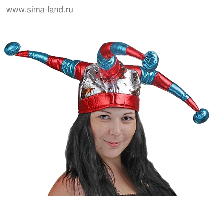 Карнавальная шляпа "3 бомбошки" блестящая - Фото 1