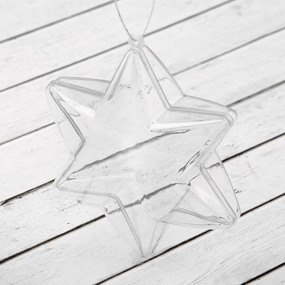 Заготовка - подвеска, раздельные части «Звезда 6-ти конечная», размер собранного: 4.3×10×10 см