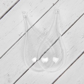 Ёлочный шар заготовка, раздельные части «Капля», размер собранной 5,3×5,3×11 см