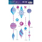 Наклейки новогодние на окна «Новогодние игрушки», многоразовые, 20×34 см - Фото 2