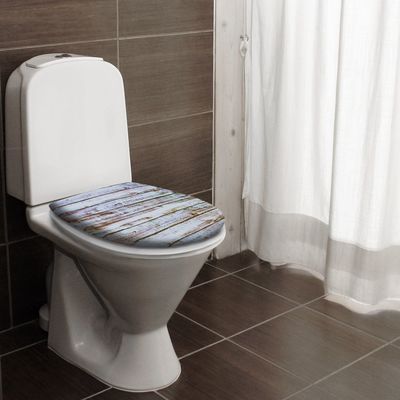 Сиденье для унитаза с крышкой «Дерево», 40×37 см, мягкое