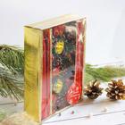 Свеча новогодняя с подсвечником «Красные шишки и подарки», набор 4 шт., 4×13×17 см, красная - Фото 3