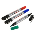 Маркер для доски, узел 2.5 мм, ширина линии 2.5 мм, двусторонний, водный, МИКС - Фото 4