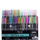 Набор гелевых ручек, 48 цветов (металлик, неоновые, пастельные, с блёстками), узел 1 мм, в блистере на кнопке - Фото 2