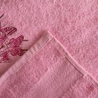 Комплект полотенец TWO DOLPHINS махр.в кор 50x90/70х140 2шт BUTTERFLY розовый хл.460г/м - Фото 5