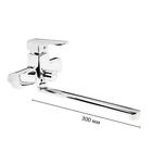 Смеситель для ванны Accoona A7102, однорычажный, с душевым набором, латунь, хром - Фото 2