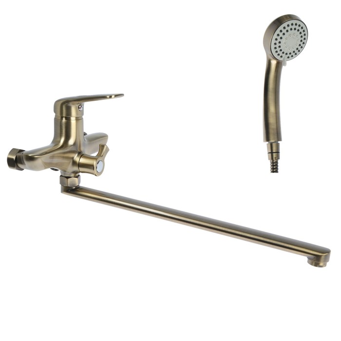 Cмеситель для ванны Accoona A7116C, с душевым набором, латунь, цвет бронза - Фото 1