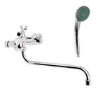 Смеситель для ванны Accoona A87177, двухвентильный, с душевым набором, силумин, хром - Фото 1