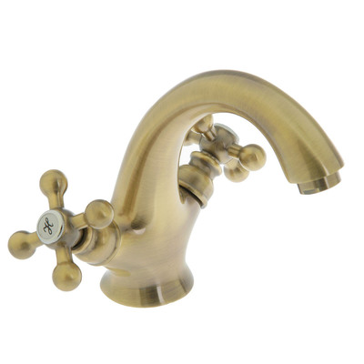 Смеситель для раковины Accoona A9071C, двухвентильный, латунь, цвет бронза