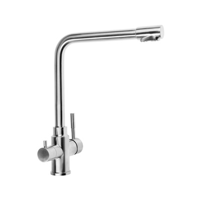 Смеситель для кухни Accoona A5179-5, с выходом для питьевой воды, нержавеющая сталь, сатин