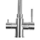 Смеситель для кухни Accoona A5179-5, с выходом для питьевой воды, нержавеющая сталь, сатин - Фото 2