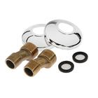 Смеситель для ванны Accoona A7182K, двухвентильный, с душевым набором, силумин, зеленый/хром - Фото 5