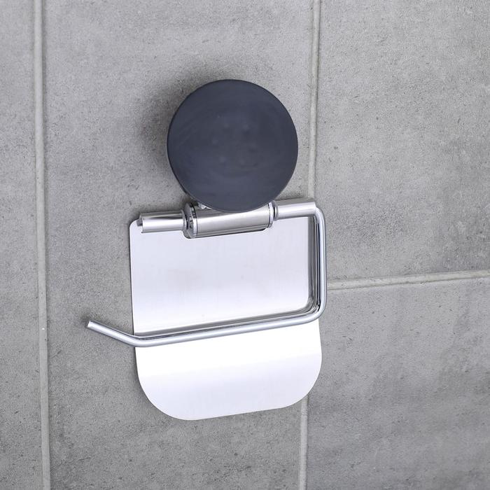 Держатель для туалетной бумаги на вакуумной присоске Accoona A11405, цвет хром - фото 1899545513
