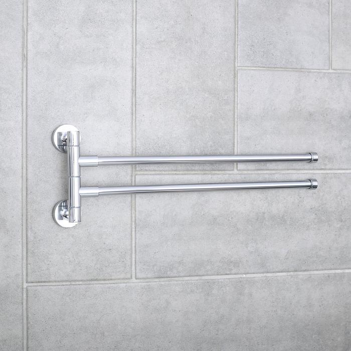 Держатель для полотенец с двумя поворотными панелями Accoona A121-2, хром - Фото 1