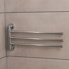 Держатель для полотенец с тремя поворотными панелями Accoona A121-3, хром - Фото 1