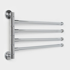 Держатель для полотенец с 4-мя поворотными панелями, Accoona A121-4, хром - Фото 1