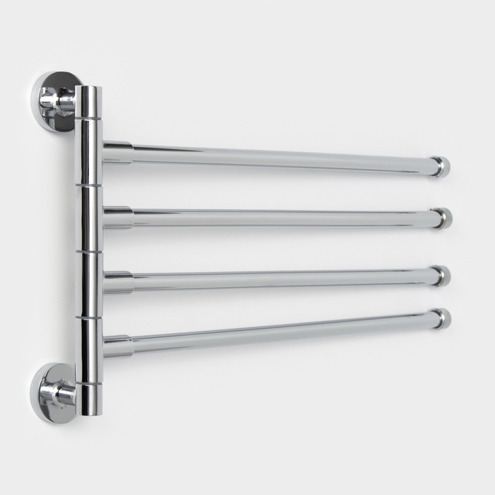 Держатель для полотенец с 4-мя поворотными панелями, Accoona A121-4, хром - Фото 1