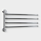 Держатель для полотенец с 4-мя поворотными панелями, Accoona A121-4, хром - Фото 3