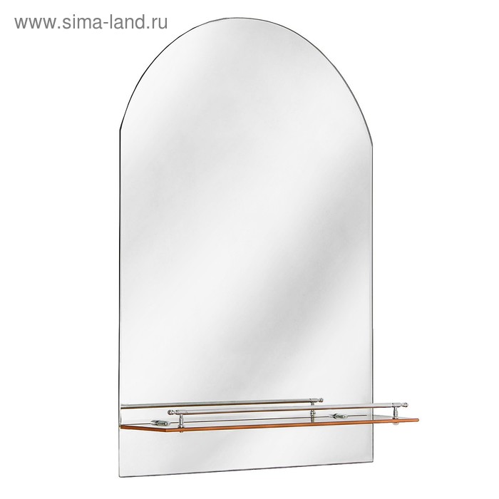 Зеркало в ванную комнату Ассоona A620, 1 полка, с золотой полоской - Фото 1
