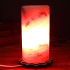 Соляной светильник "Цилиндр", d=10, h=18 см, цвет красный, цельный кристалл - Фото 1