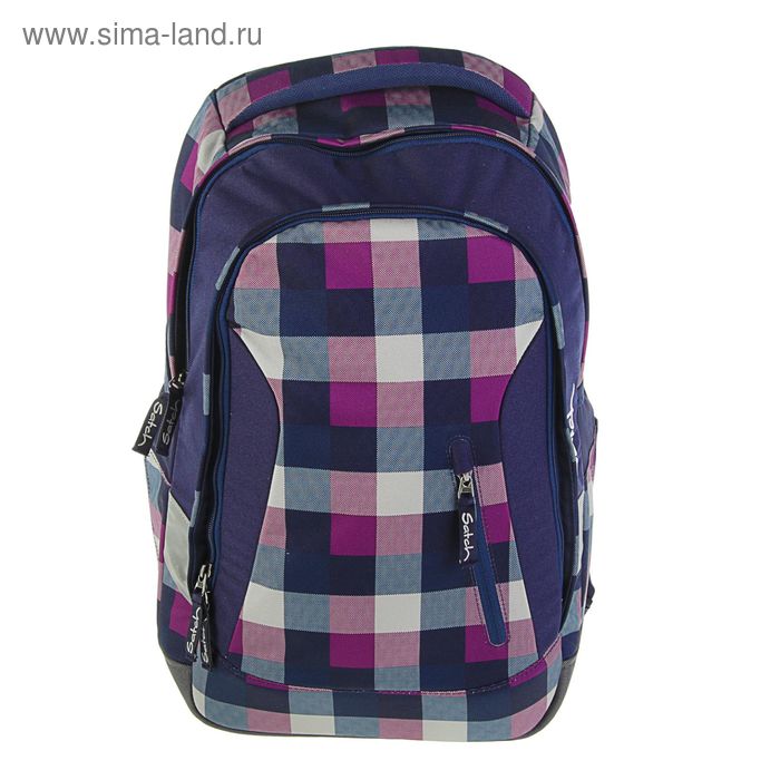 Рюкзак молодёжный на молнии, эргономичная спинка, 3 наружных кармана, разноцветный - Фото 1