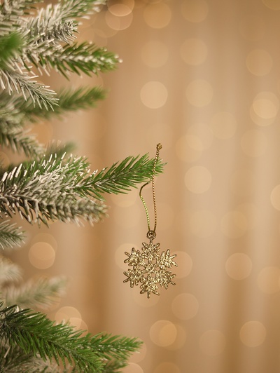 Ёлочные игрушки набор 6 шт. «Зимнее волшебство. Снежинка», d=3.5 см, МИКС