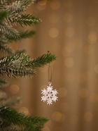 Ёлочные игрушки набор 6 шт. «Зимнее волшебство. Снежинка», d=3.5 см, МИКС - Фото 3