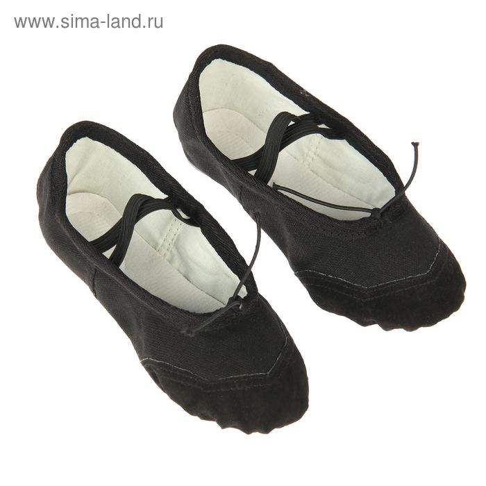 Балетки спортивные, р. 30, длина стопы 19 см, цвет чёрный - Фото 1
