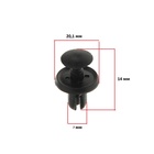 Клипса крепежная, универсальная, KP-835 (100 шт) - фото 809005075