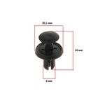 Клипса крепежная, универсальная, KP-835 (100 шт) - фото 809005076