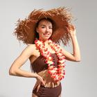 Гавайское ожерелье "Крупные цветы", цвета МИКС - фото 2488808