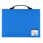 Папка-портфель А4, 12 отделений, Erich Krause Classic, синяя, пластиковая, корешок 30 мм, толщина пластика 700 мкм - Фото 3