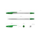 Ручка шариковая Erich Krause R-301 Classic Stick, узел 1.0 мм, чернила зелёные, длина линии письма 2000 метров, штрихкод на ручке - Фото 4