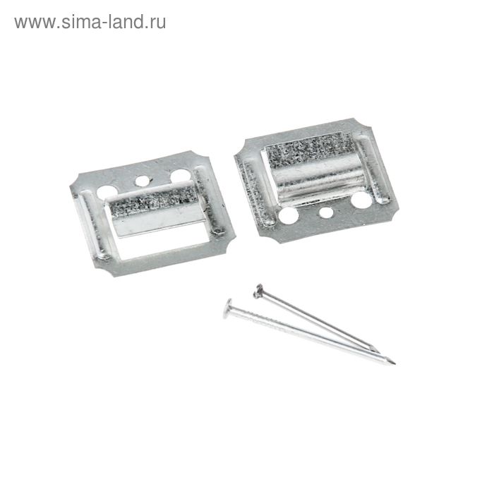 Кляймер ЛОМ, №2, оцинкованный, с гвоздями, 100 шт. - Фото 1