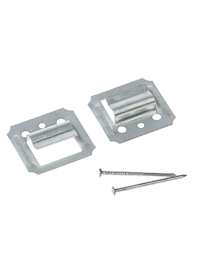 Кляймер ЛОМ, №3, оцинкованный, с гвоздями, 100 шт. - Фото 1