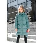 Пальто для девочки, рост 152 см, цвет голубой - Фото 2