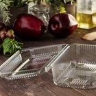 Контейнер одноразовый с неразъёмной крышкой ПР-К-7 А, пластик, 250 мл, 21.5×13.5×7.2 см, прозрачный - Фото 3