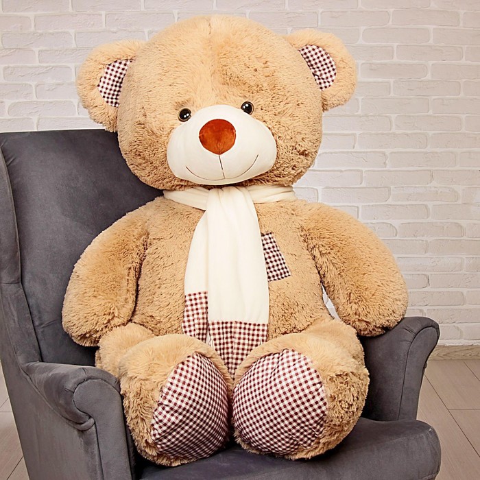Мягкая игрушка «Медведь Тоффи», 120 см, цвет кофейный - Фото 1