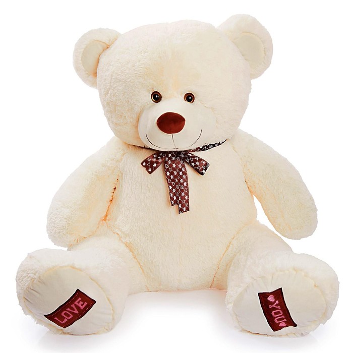 Мягкая игрушка «Медведь Амур», 120 см, цвет молочный - фото 1906868819