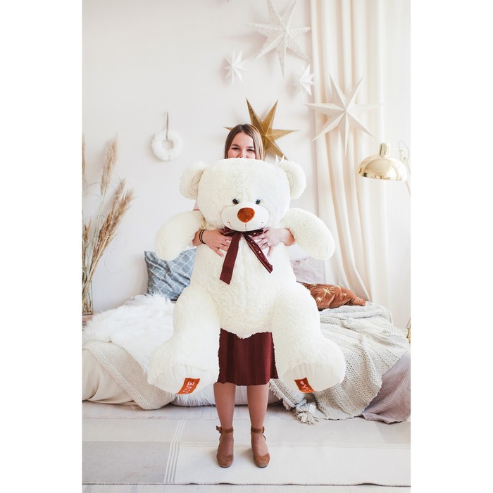 Мягкая игрушка «Медведь Амур», 120 см, цвет молочный - фото 1906868821