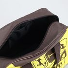 Сумка спортивная, 1 отдел на молнии, наружный карман, длинный ремень, цвет коричневый/жёлтый - Фото 5